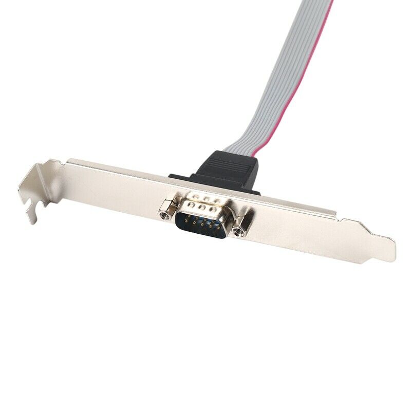 1 Port 28cm DB9 Serial Port Bracket to 10 Pin Header - Low Profile (PLATE 9M16D4