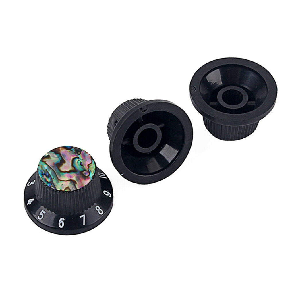 3Pcs Guitar Hat Knob for LP Guitar Accessories Parts Durable Plastic Black