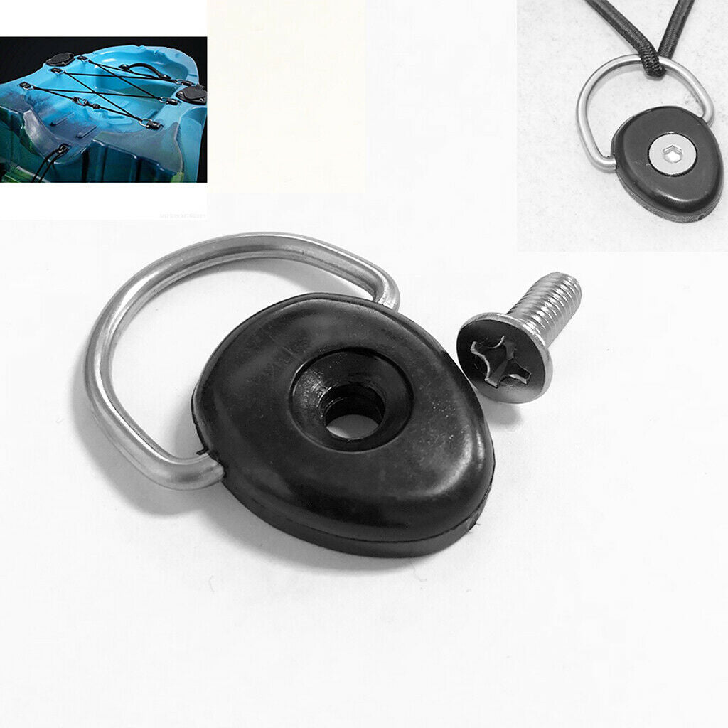 10 Pieces Kayak Canoe Boat Dinghy D Loop Tie Down  with Screw