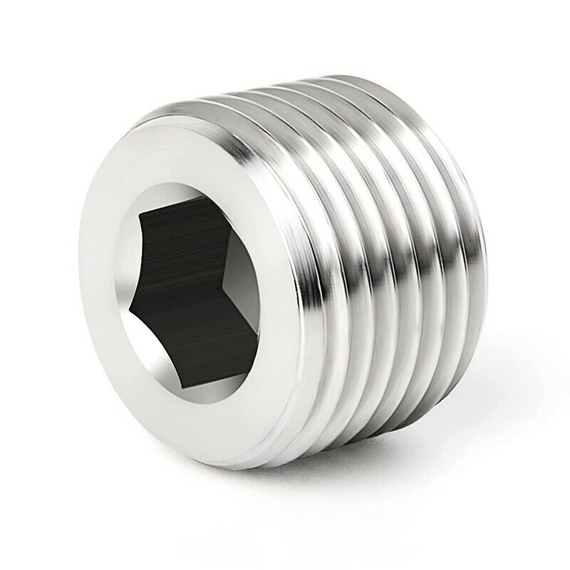 25Pcs Stainless Steel Internal Hex Thread Socket Pipe Plug Fitting 1/8 inch 1/H3