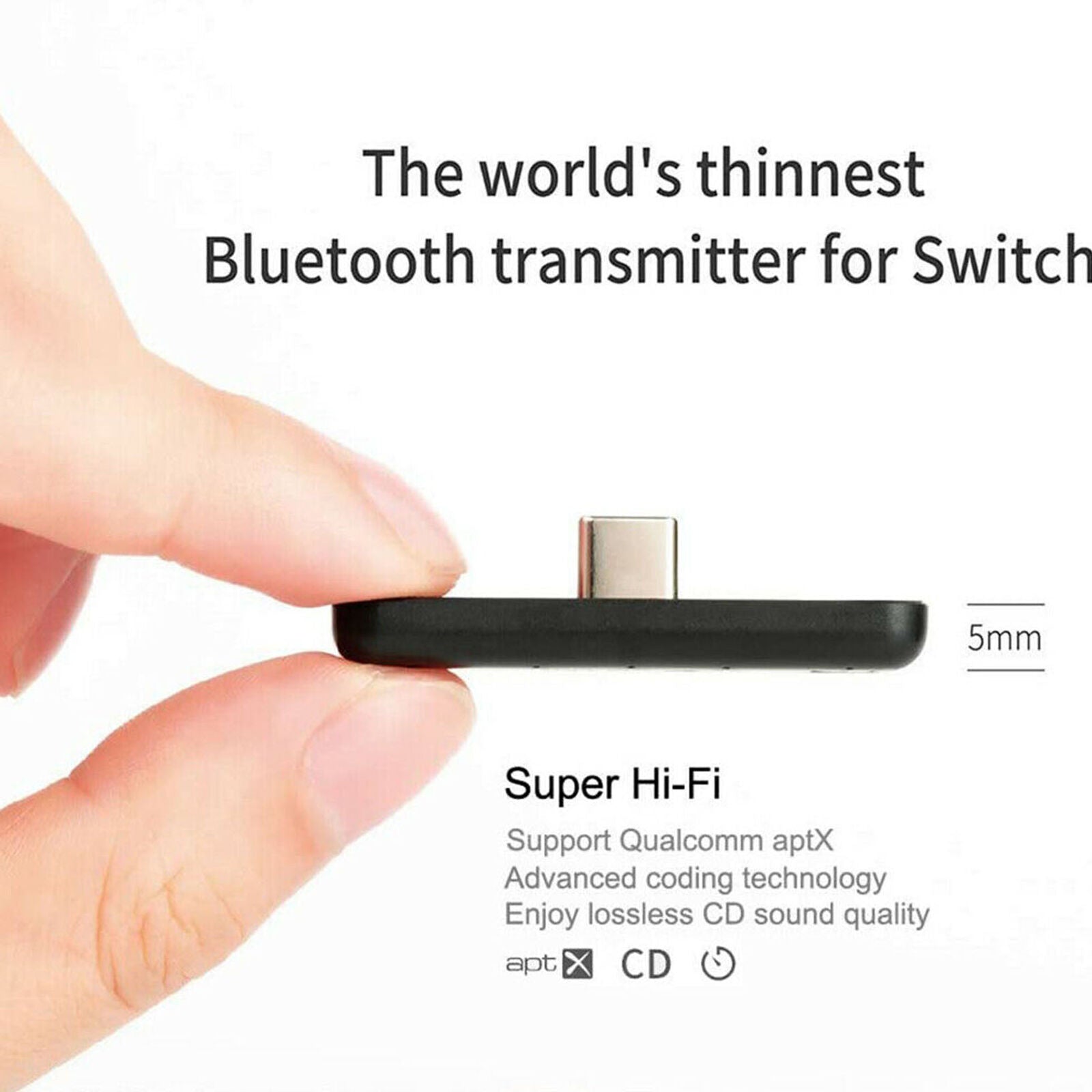For Nintendo Switch GULIkit Route Air bluetooth Adapter Audio Transmitter Type-C