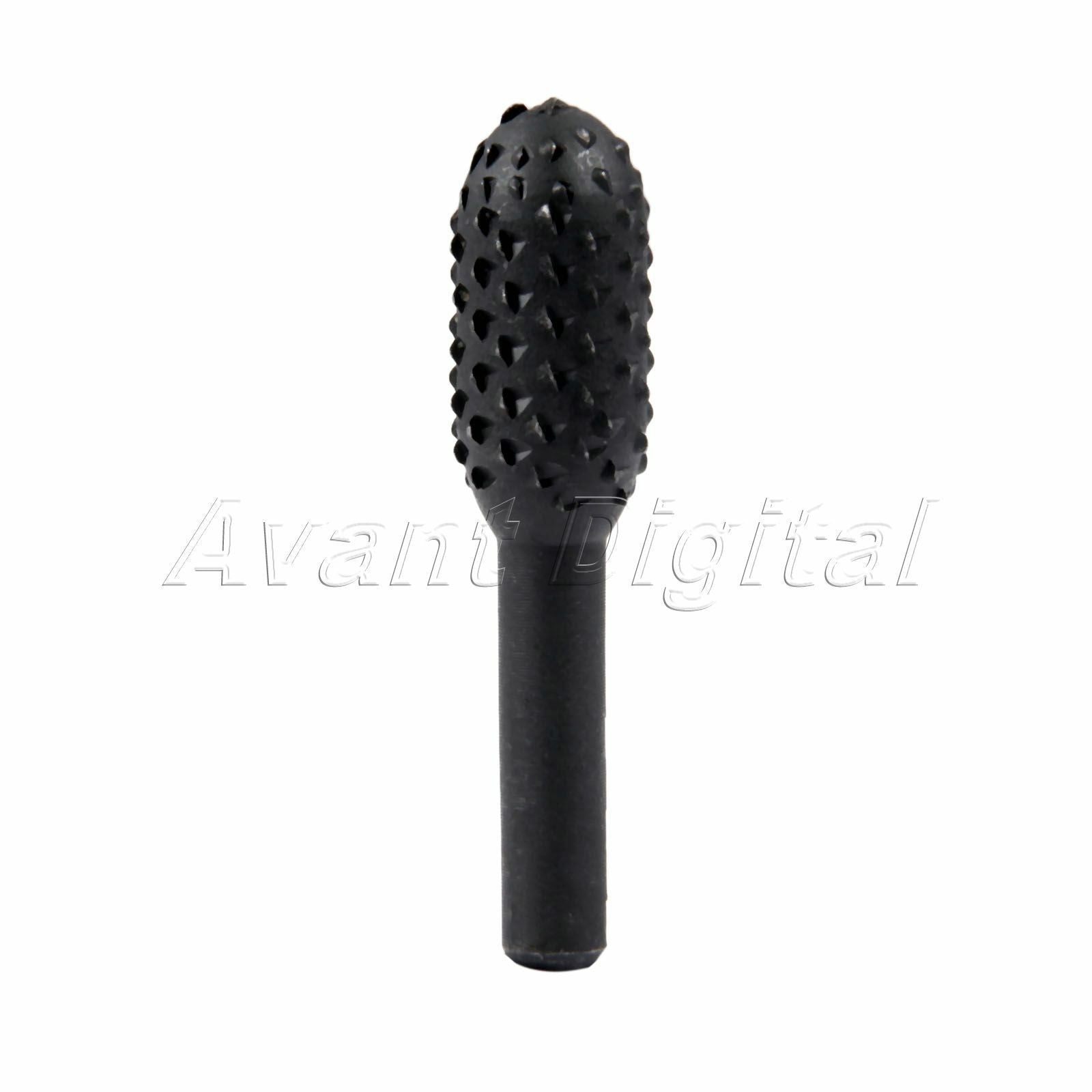 5pcs Rotary Burr File Set Wood Carving File Rasp Drill Bit Set 1/4" Shank Tool