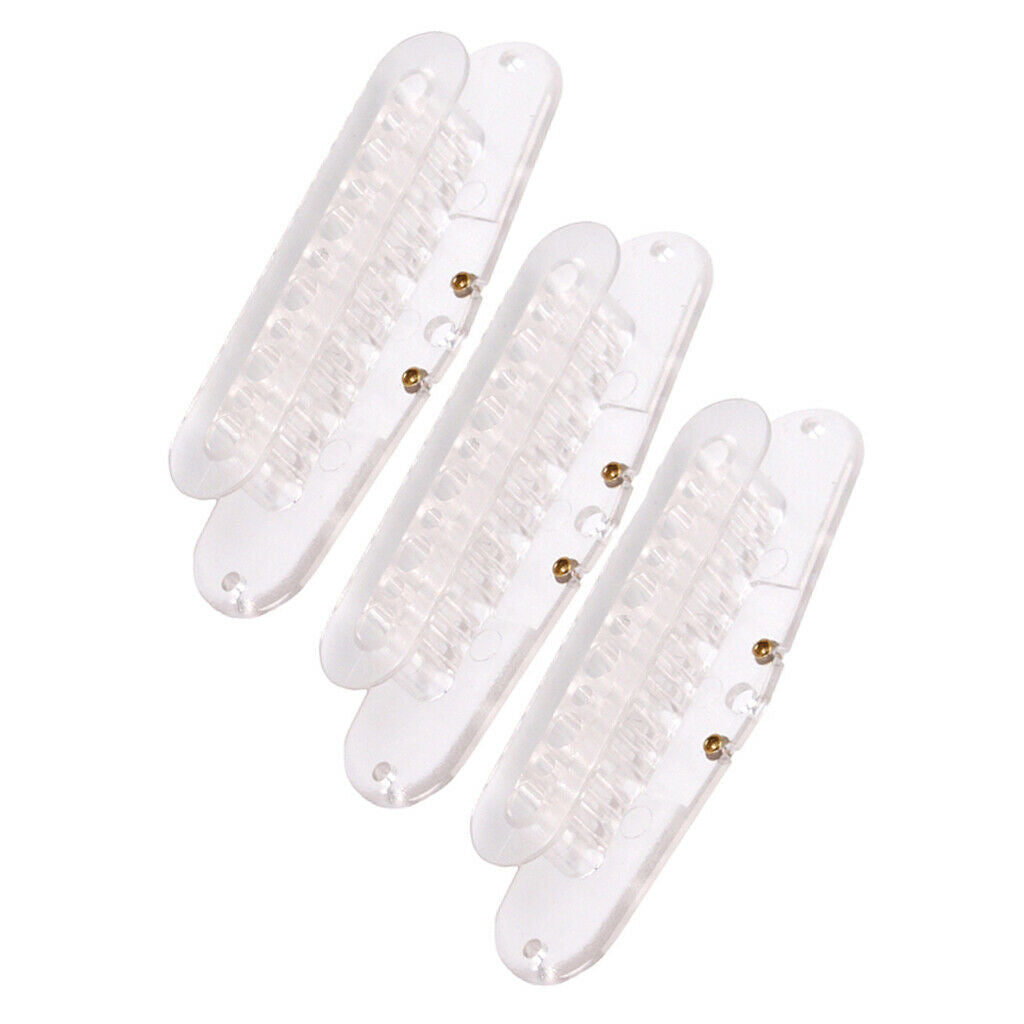3Pcs Plastic Electric Guitar Neck/Middle Pickup Bobbin 50mm Pole Spacing DIY
