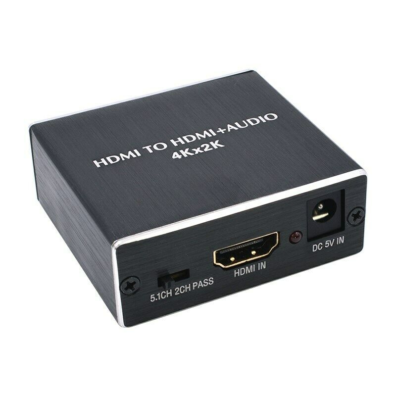 4K HDM to HDM and Optical TOSLINK SPDIF 3.5mm Audio Extractor Converter CN