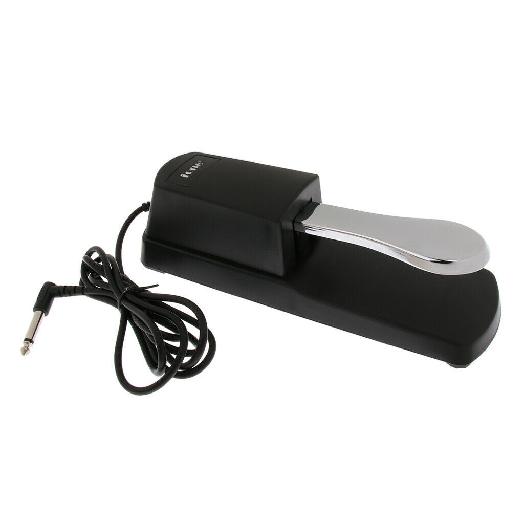 6.35mm Sustain Damper Pedal with Case for Digital Piano Electronic Keyboard