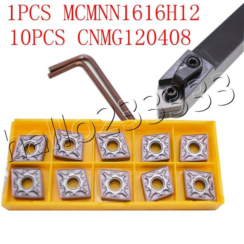 MCMNN1616H12(16mm*100mm) Lathe Turning Tool holder+10pcs CNMG432-MA BP1125