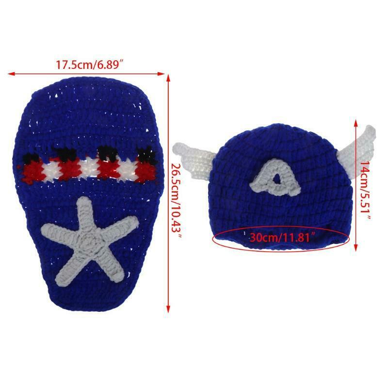 Newborn Baby Girls Boys Crochet Knit Costume Photo Photography Props Outfits Set