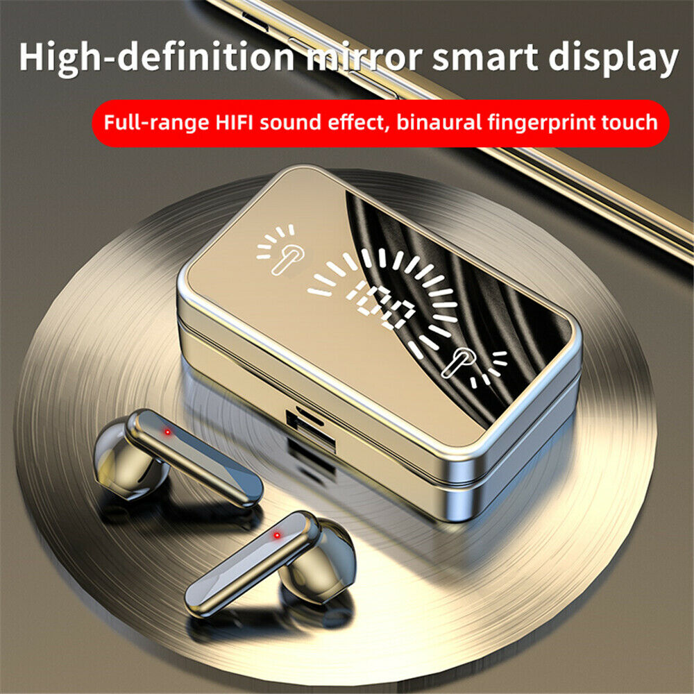 Stereo Waterproof Bluetooth-compatible Wireless Headphones 2000mAh Charging Box