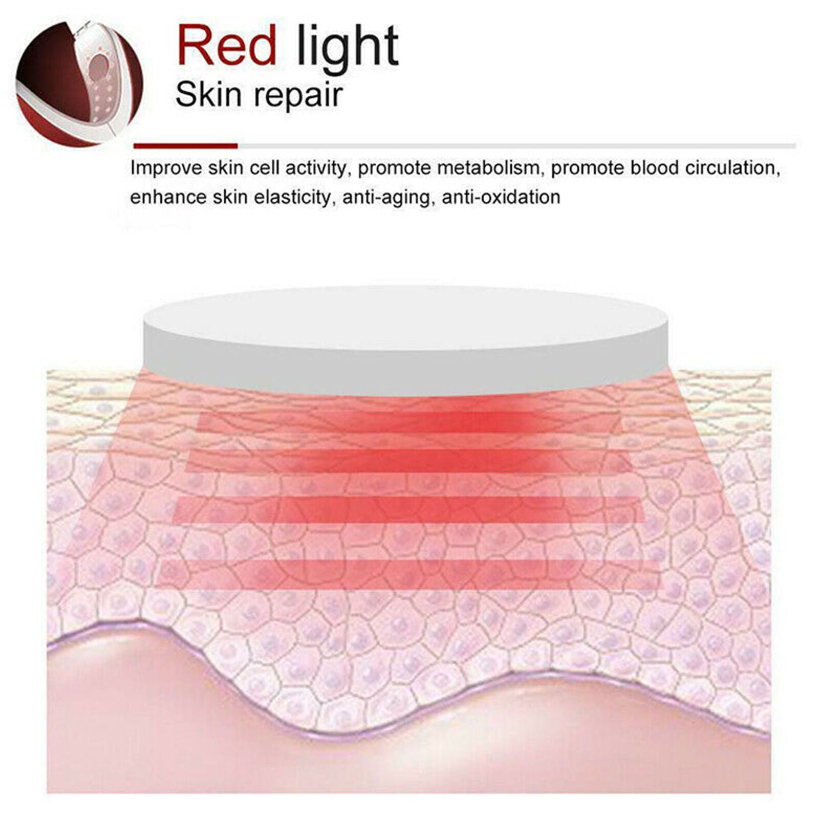 Electric V-Face Lift Red Blue Light Vibration Massage Skin Lifting Beauty Device