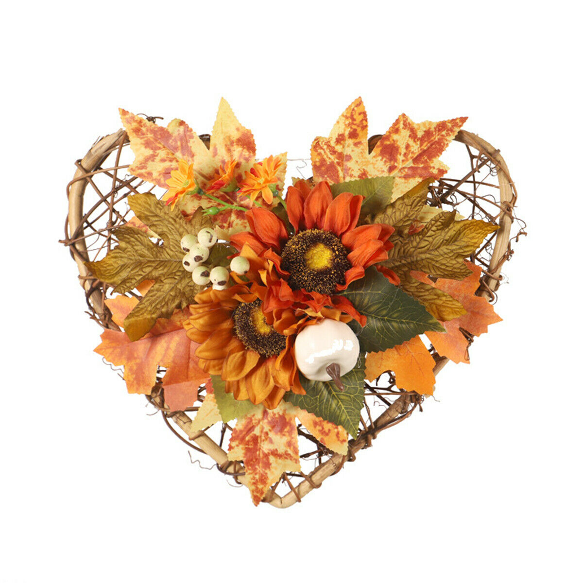 Halloween Autumn Harvest Pumpkin Garland Fall Maple Leaf Home Wreath Decor Gift
