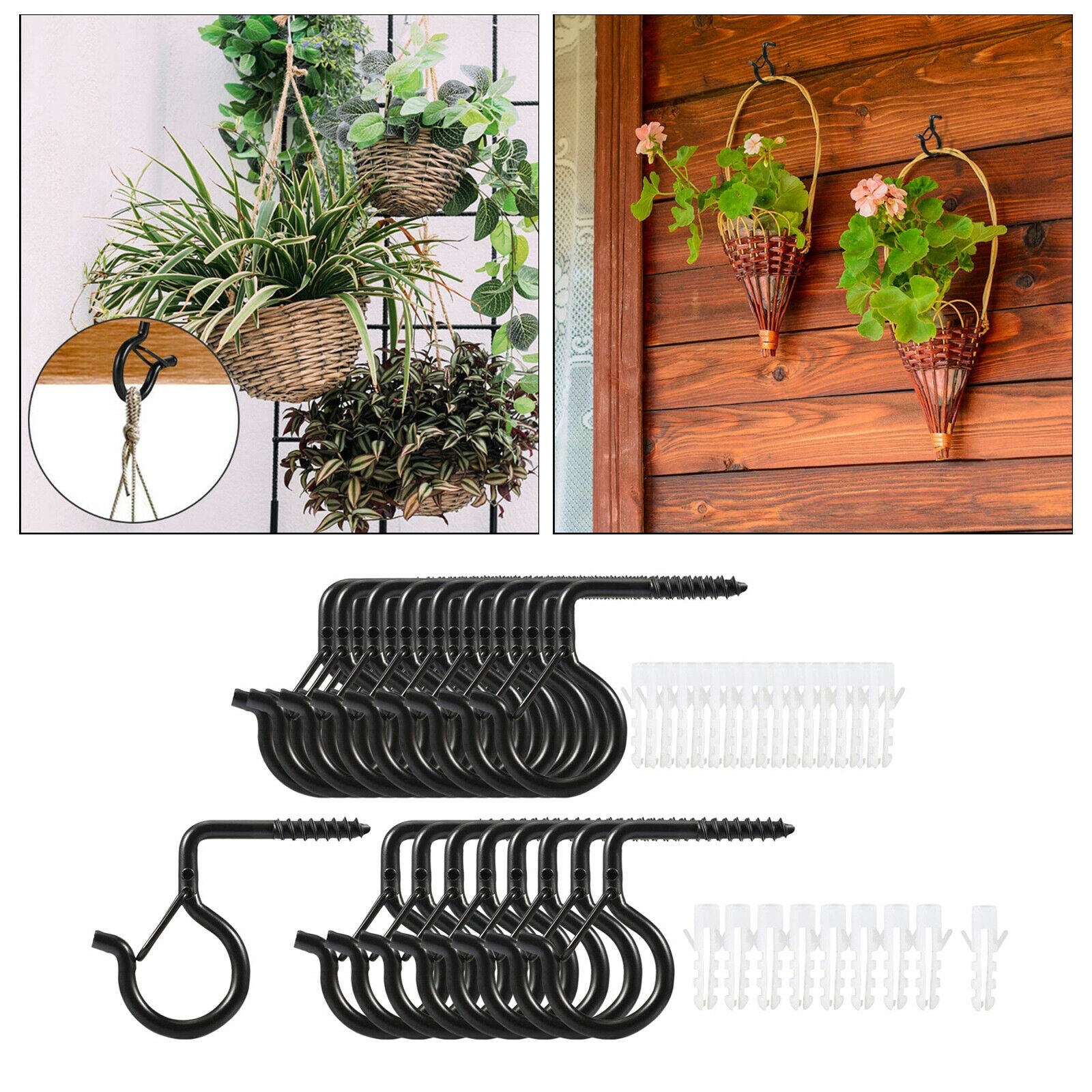 40x Q-Hanger Hooks Wall Screw Hook Safety Festival Decoration Hanger Hooks