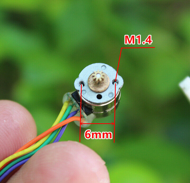2pcs 8mm micro stepper motor with gear two-phase four-wire