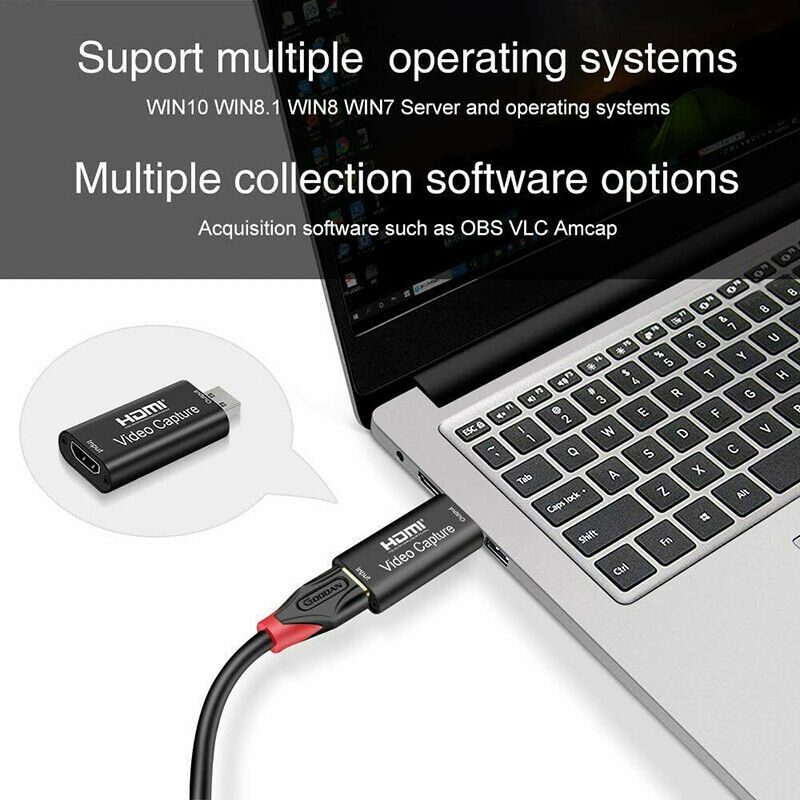 2x 1080P HDMI to USB 2.0 Video Capture Card Recorder Game Video Live Streaming