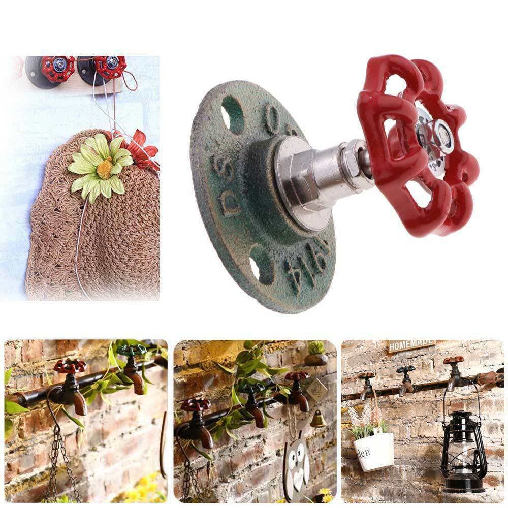 Rustic Hand Wheel Hook Wall-mounted Coat Hanger Household Storage Hook