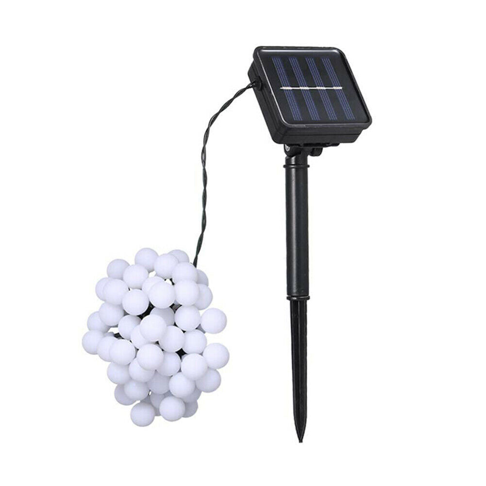 LED Solar String Lights Waterproof Crystal Balls Fairy Lamps Garden Decor @