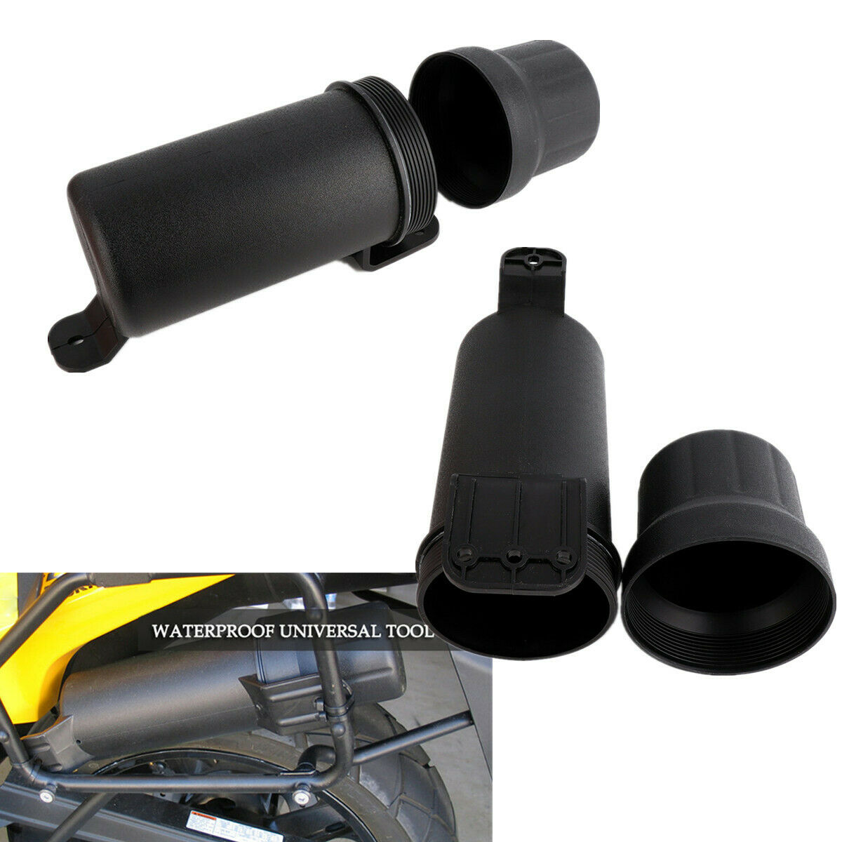 Universal Motorbike Waterproof Tool Column Rotate Tighten Raincoat Storage Box