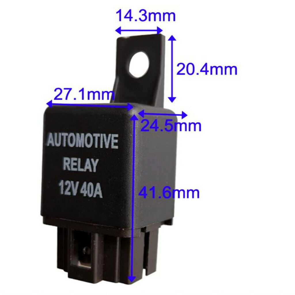 2 Pack Car Relay Harness Sockets Set 4 Pin SPST for Automotive Motorcycle