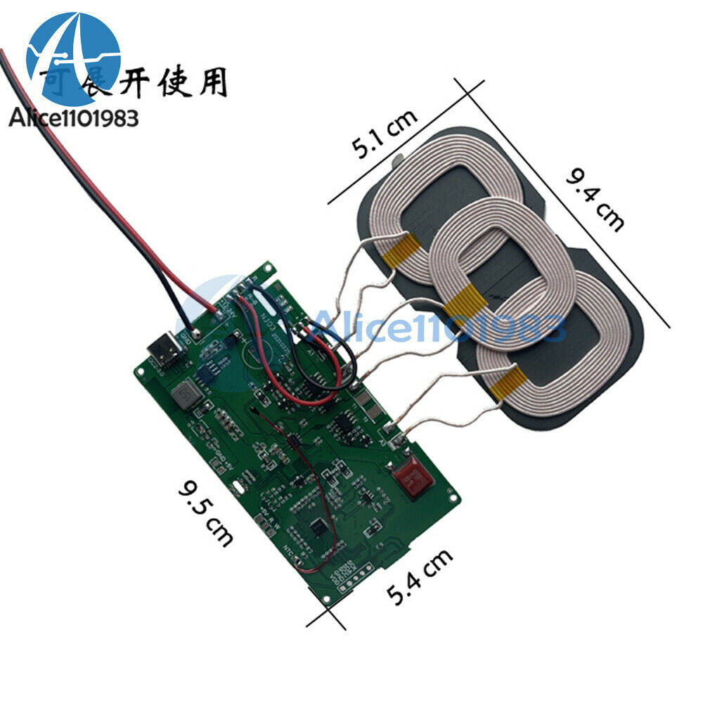 DC10V-24V 20W/15W/10W/7.5W/5W Automatic Recognition Fast Wireless Charger Module