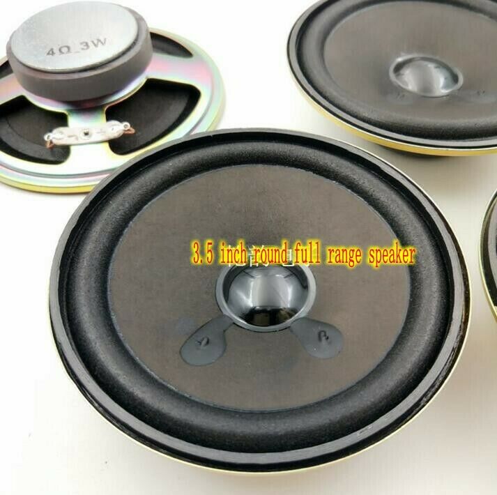 2pcs 3.5"inch 92mm 4Ω 3W Full range speaker Loudspeaker Round Audio Parts