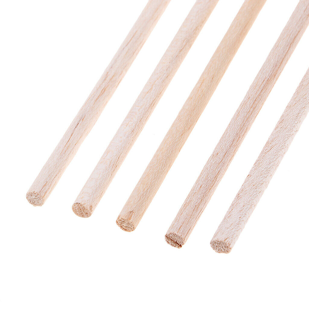 10pcs 250mm Round Balsa Wood Sticks Sanded Well for Toys Making & Carving