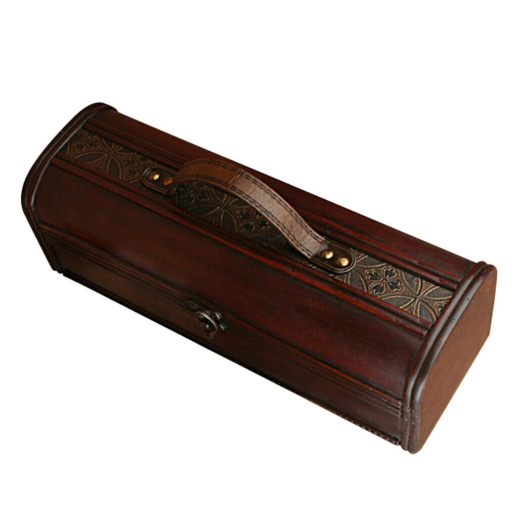 Wood Single Bottle Wine Box Carrier Case