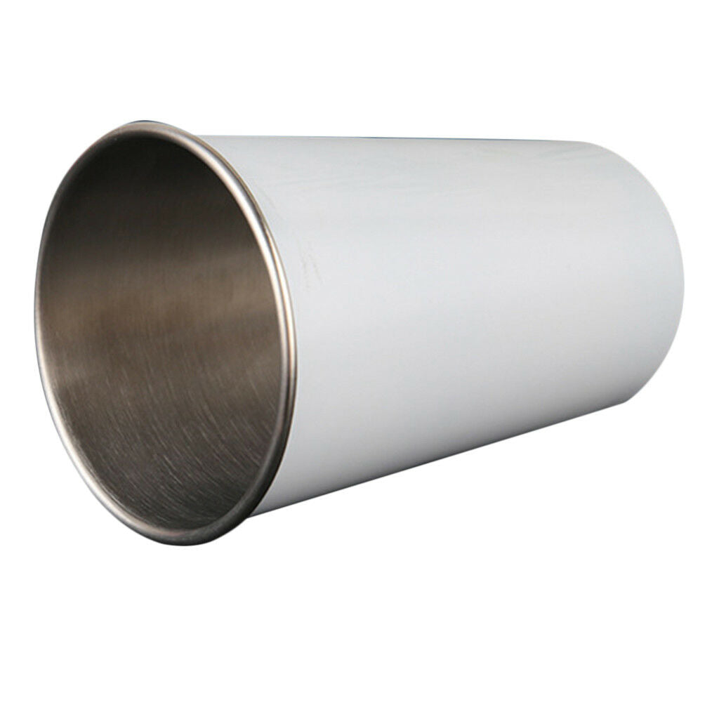Stainless Steel Pint Cups Water Tumblers Travel Camping Kids Cup White 500ml
