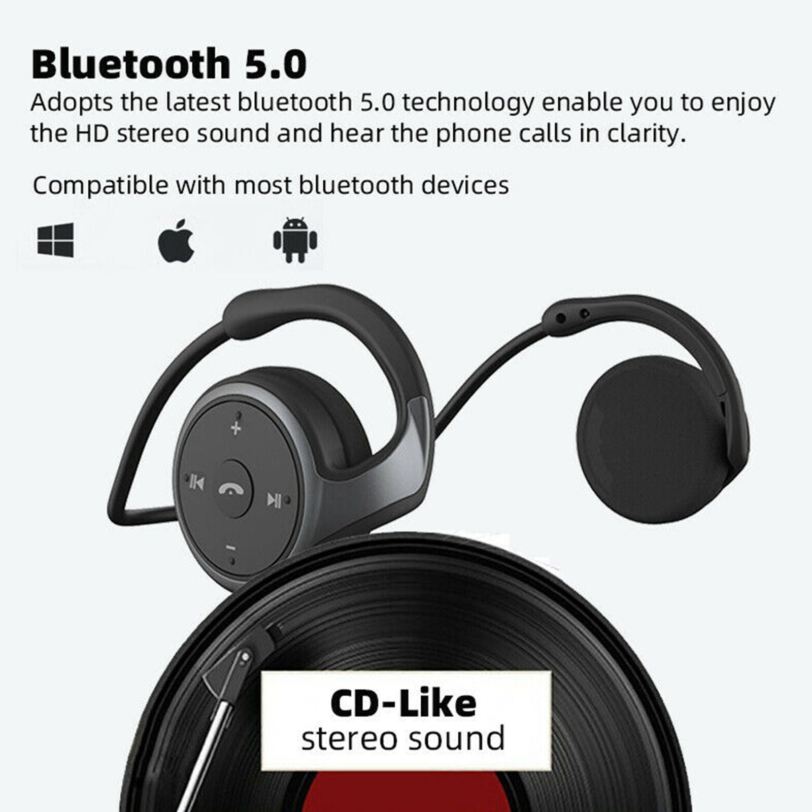 Bluetooth Headphones Wireless Earbuds Neckband Sports Headset Over-Ear Headphone