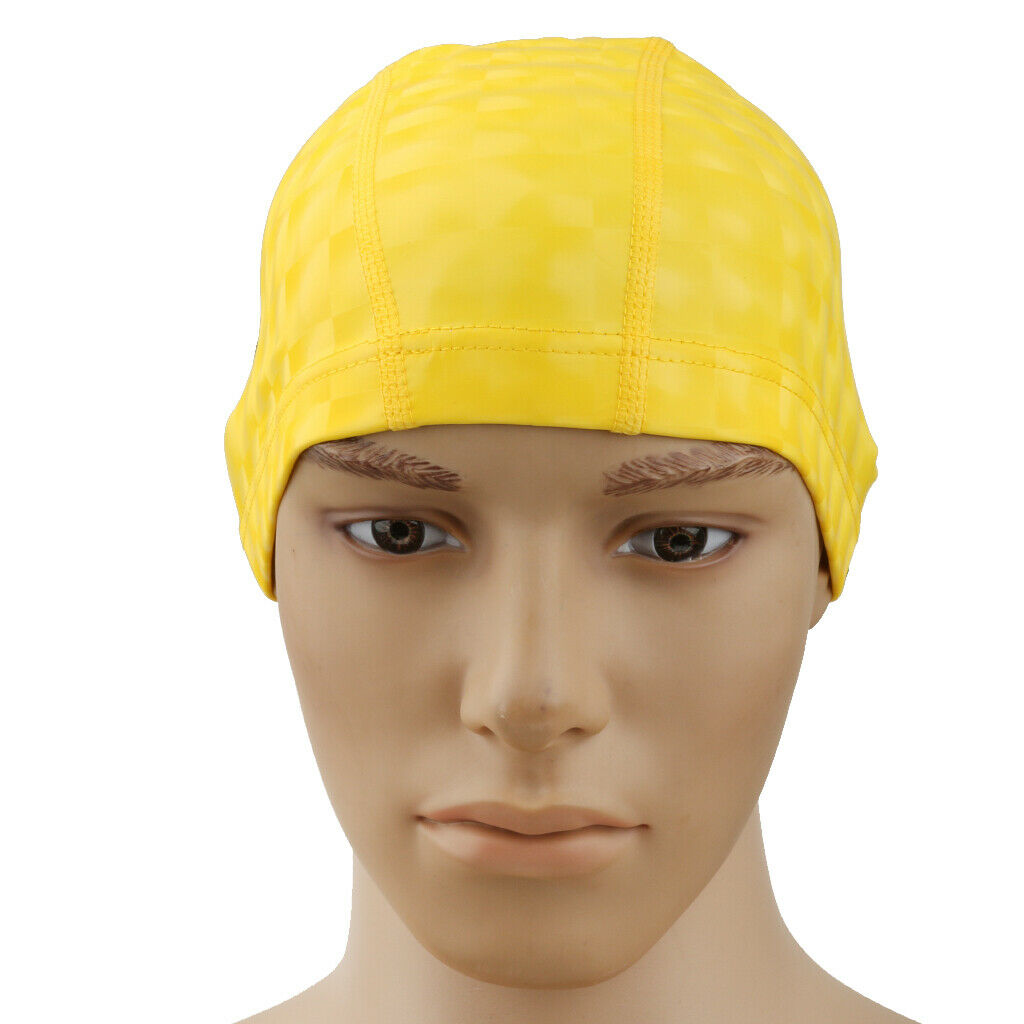 Unisex Waterproof Breathable Swimming   for Long Hair Short Hair Yellow