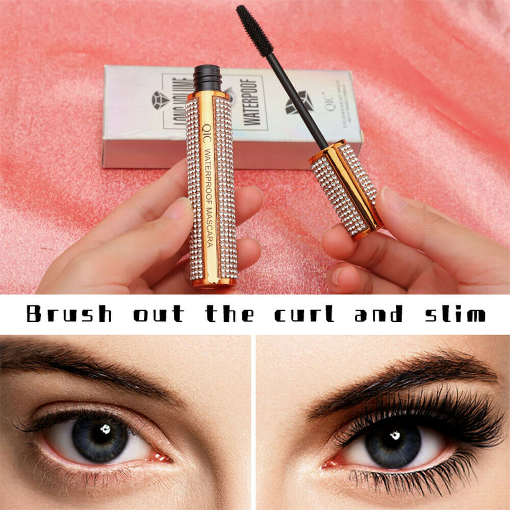 Mascar Makeup Waterproof 4D Makeup Thick Long Charm Eyelash Flash Diamond
