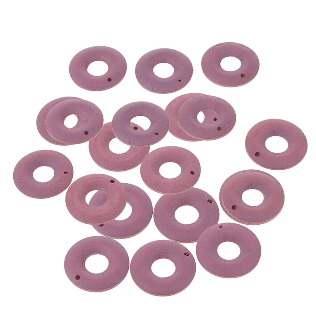 20 Pieces Color Wood Loop Beads DIY Earring Dangle Findings Pink