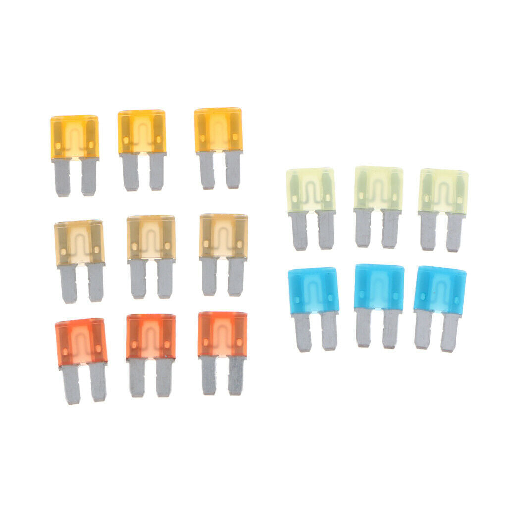 15 Pieces 5-Sizes 5AMP 7.5AMP 10AMP 15AMP 20AMP Micro 2 ATR Blade Fuse Kits
