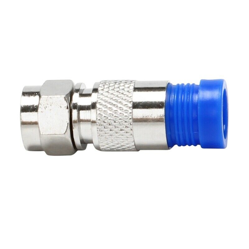 Rg6 F Type Connector Coax Coaxial Compression Fitting 20 Pack (Blue) B3I3I3