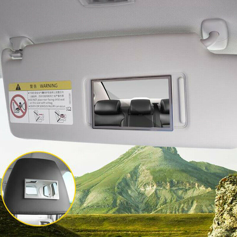 Sun-Shading Visor Makeup Stainless Steel Mirrors Portable Car Interior Mi.l8