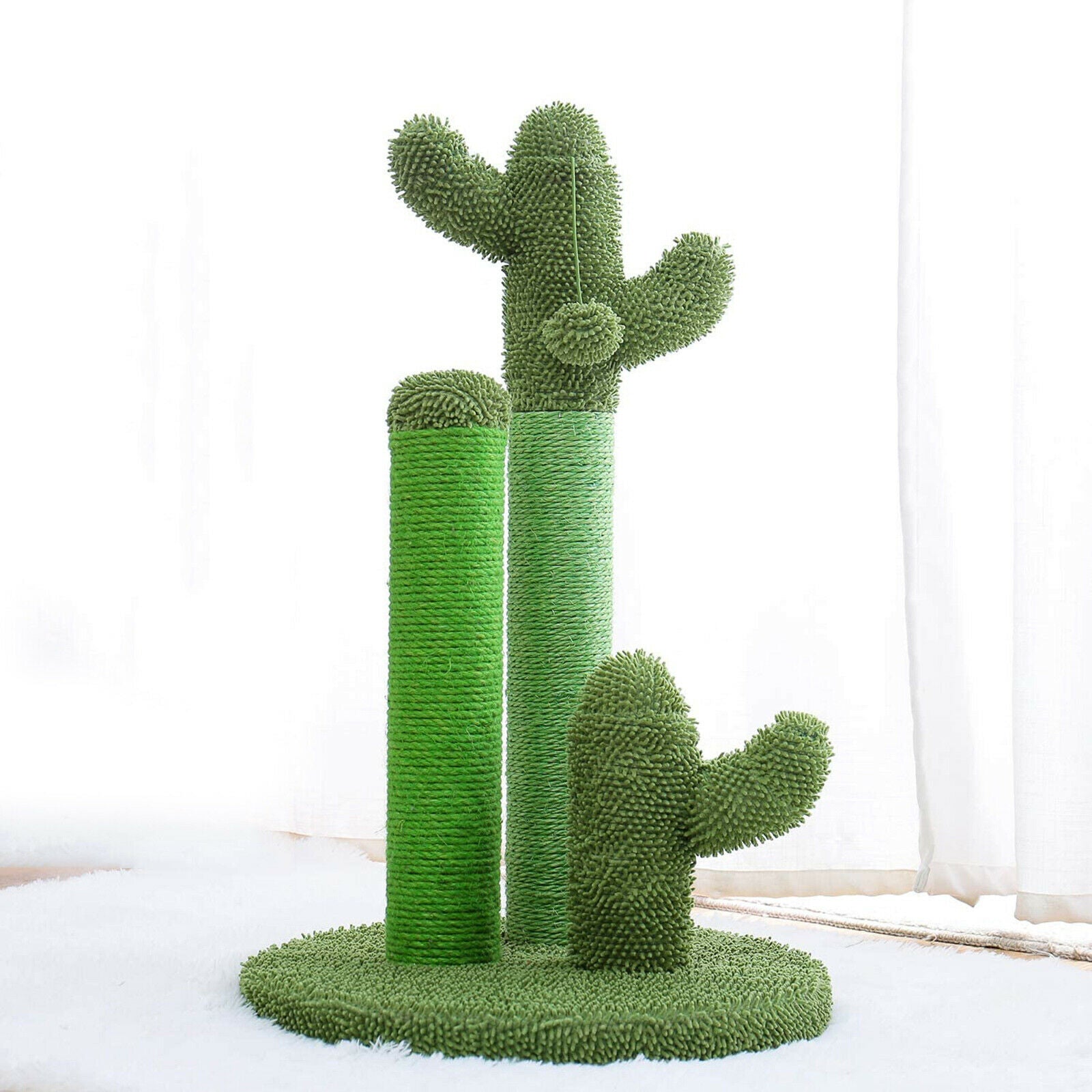 Cat Scratching Post Fresh Green Sisal Rope Wrapped Pole Scratcher Poles