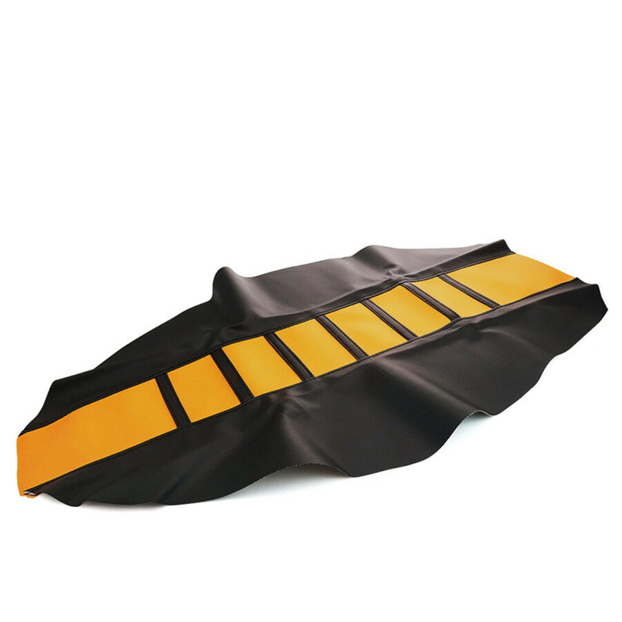 Universal Leather Gripper Soft Dirt Bike Motorcycle Seat Cover Rib Skin Rubber
