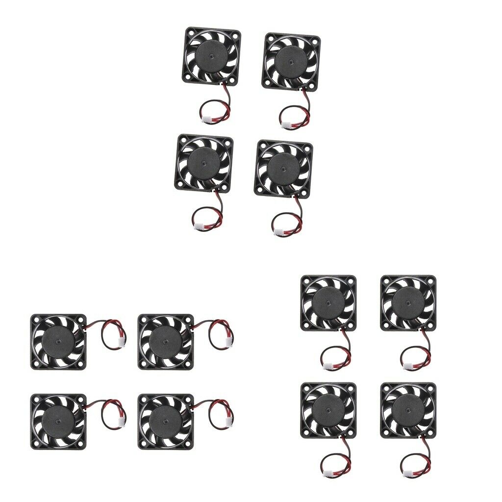 12pcs Mini Plastic Tabletop Cooling Fan 40mm Silent Fan Grill For Desktop