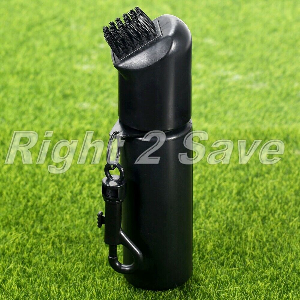 Plastic Golf Club Ball Cleaning Brush Washer Cleaner Clip 150ml Water Bottle Kit