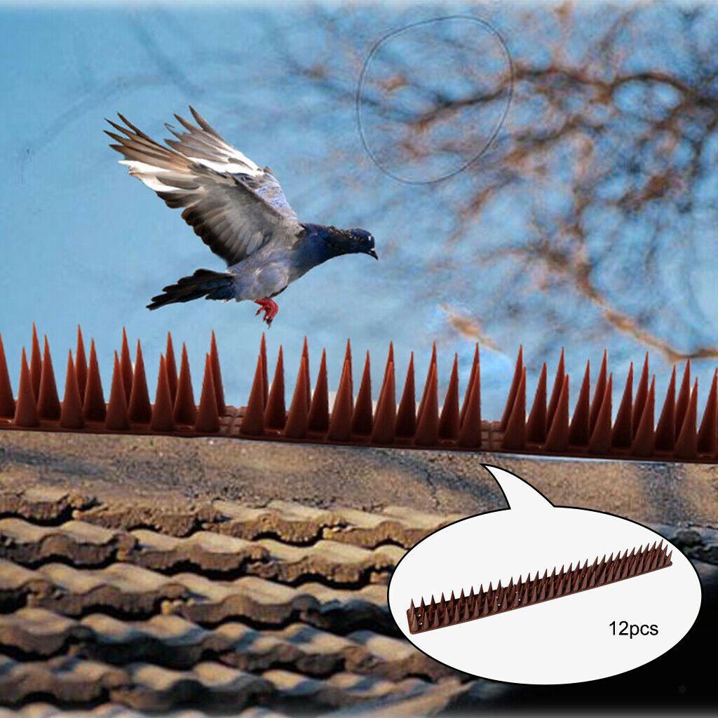 12pcs Plastic  Defender Rodent Cat Animal Repellent Roof Guard