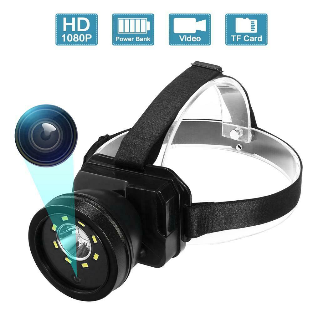 Outdoor Sports Camera with Headlamp USB charging Waterproof Head-Mounted Sports