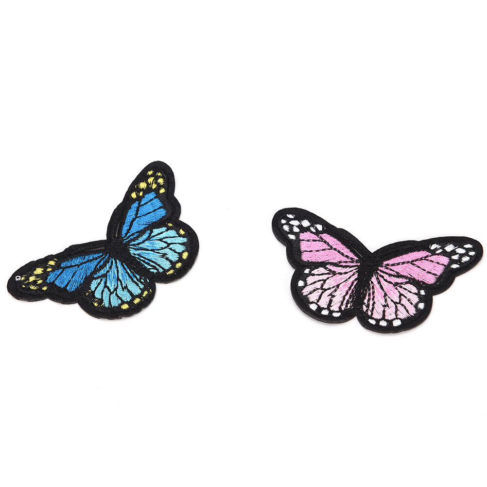 5X Butterfly Patch Patches Sew Iron On Embroidered Badge Fabric Clothing Diy XC