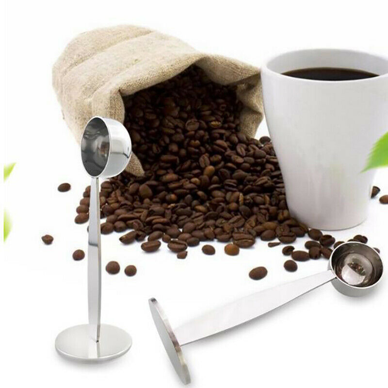 Stainless Steel Stand Coffee Measuring Tamper Spoon 1.97x5.51 inch.l8