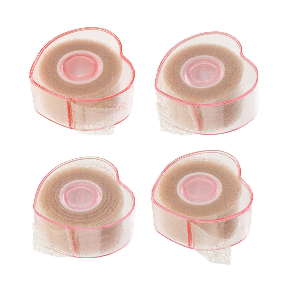 4 Pack Lace Eyelid Paste Long Lasting Fiber Droopy Uneven Puffy Eyelid Tapes