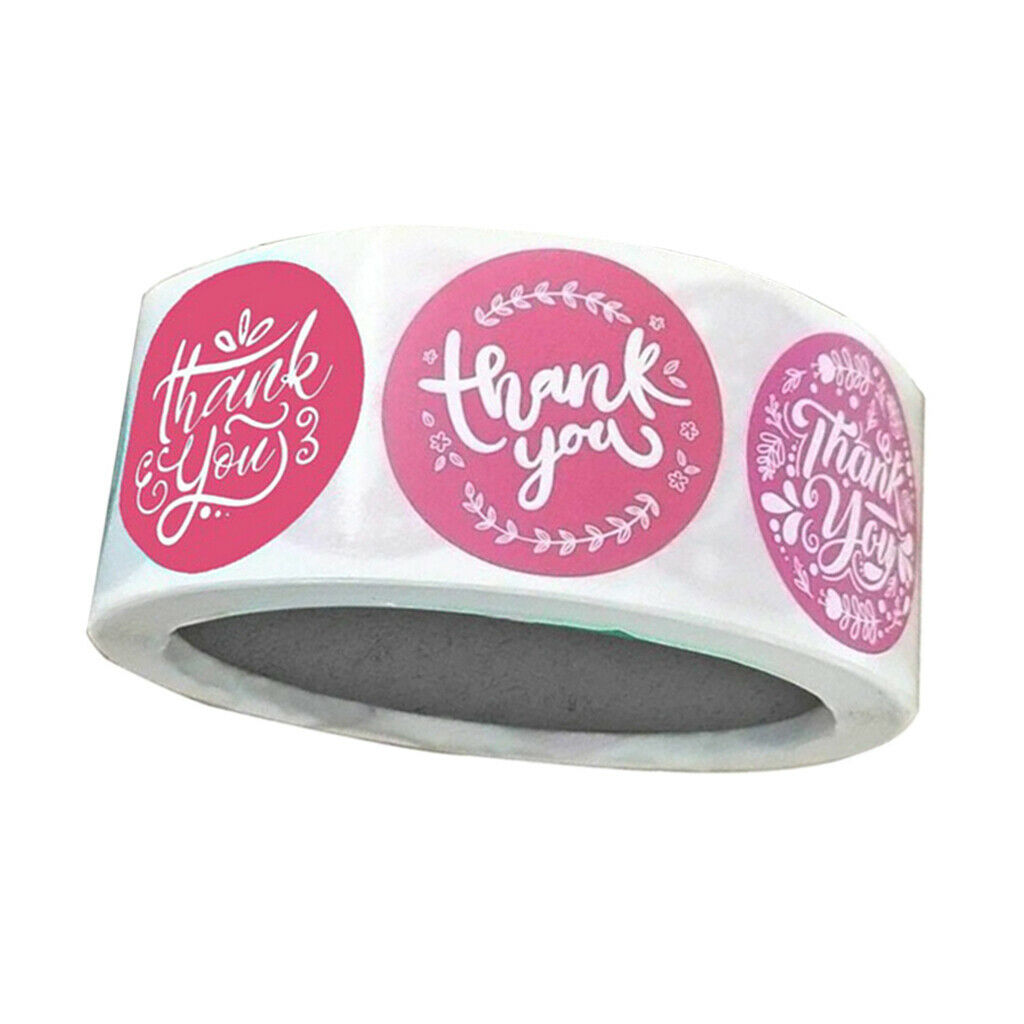 500x Per Roll Colorful Thank You Sealing Stickers Round Labels DIY Craft 1"