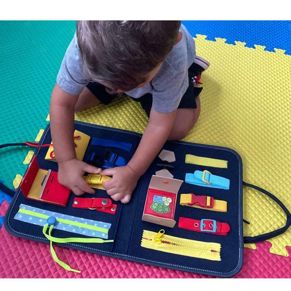 Toddler Busy Board - Montessori Basic Skills Toys - Learn to Dress
