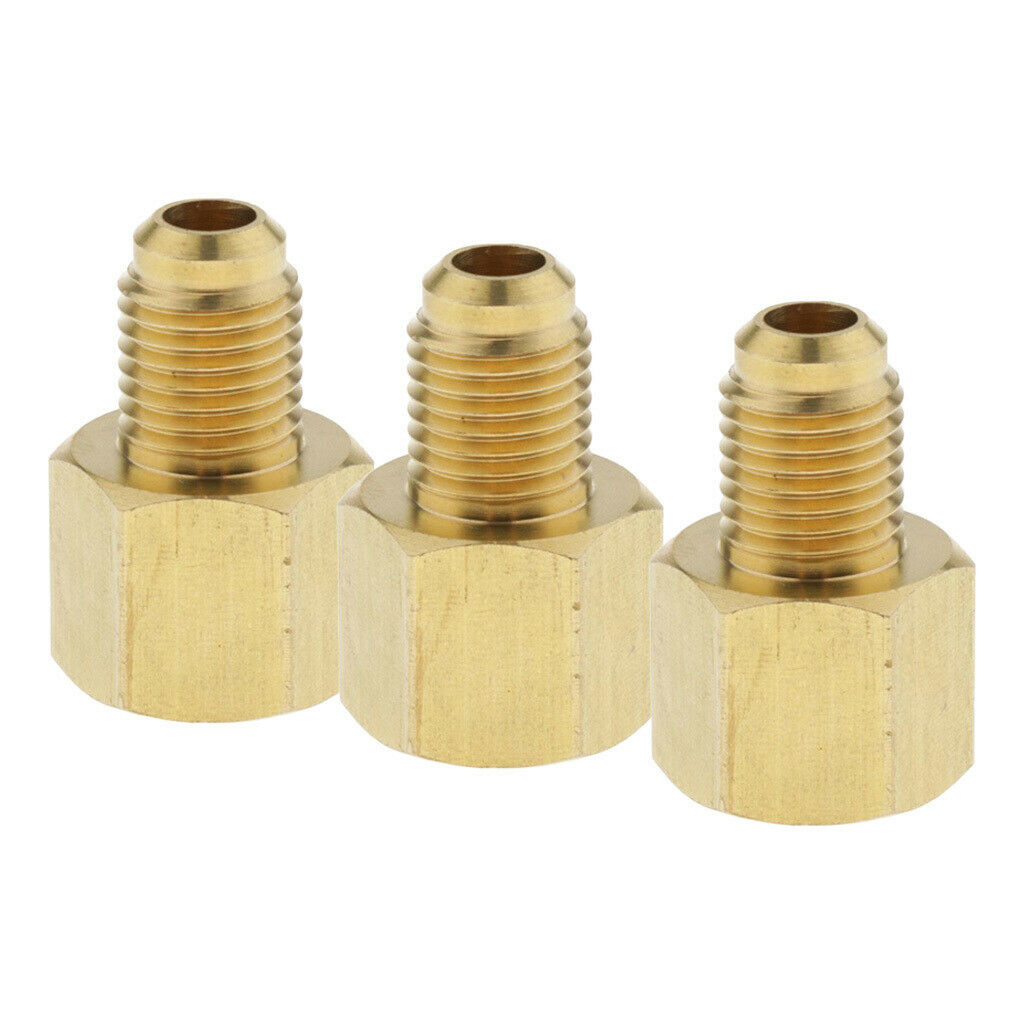 3 Fittings for Air Conditioning 1/4 Adapters for Hoses From SAE to G 1/4