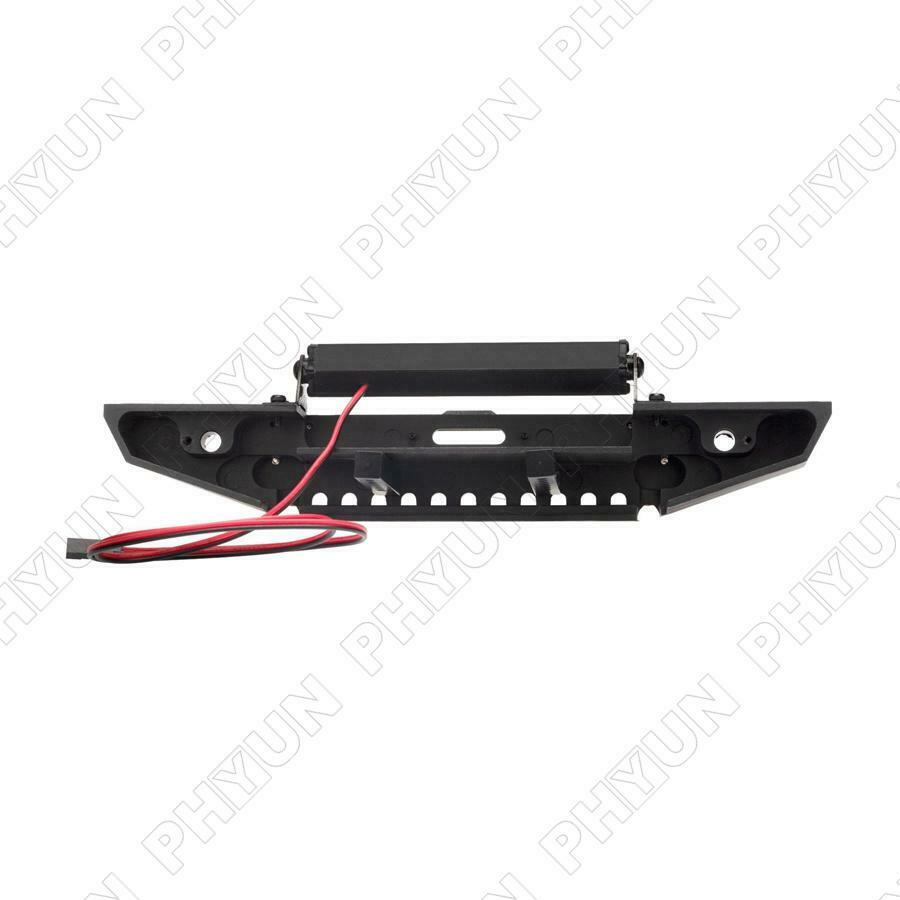 Metal Front Bumper with LED Light For 1/10 RC TRX4 Axial SCX10 & SCX10 II 90046