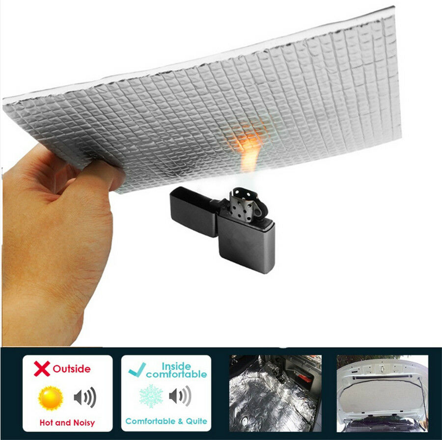 10x10mm Car Firewall Sound Deadener Heat Insulation Deadening Mat Pad forVehicle