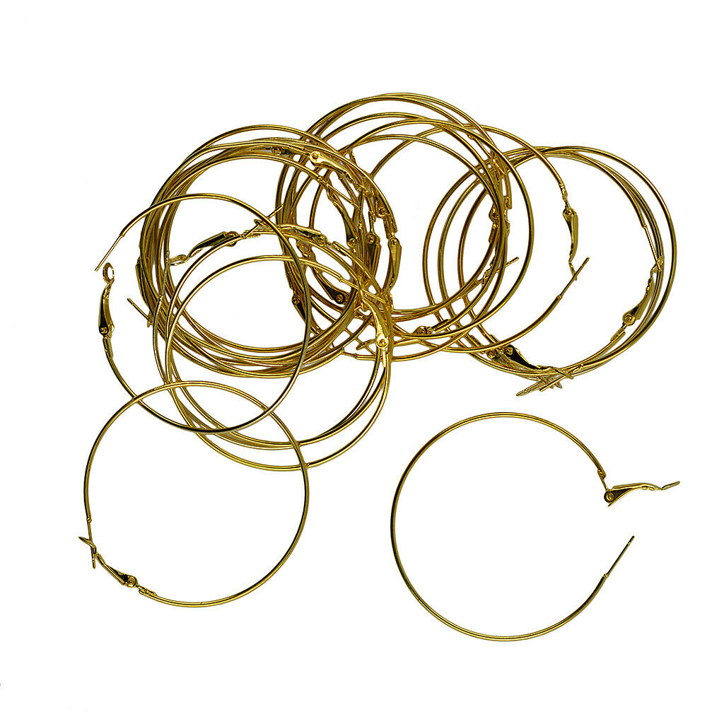 40pcs Brass Metal Earring Hoop Beading Components Jewelry Finding Making 2