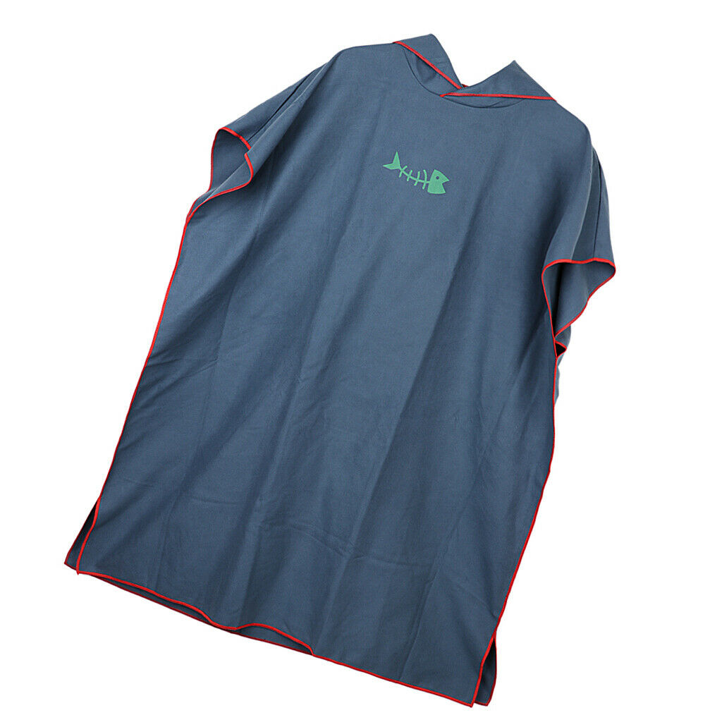 Beach Surf Poncho Surfing Bathing Wetsuit Changing Towel Robe Navy Blue