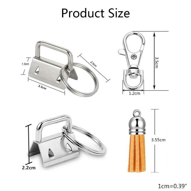 70 Pieces/Set Keychain Hardware Set Key Lanyard Key Chain Making Tassels Set